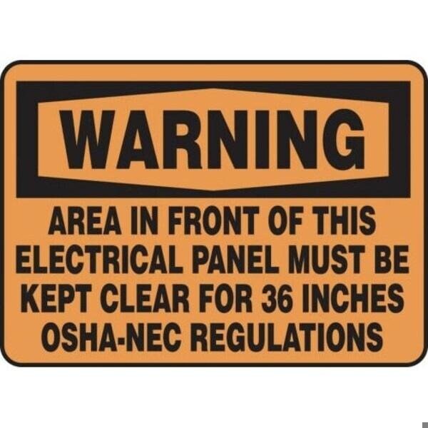 Accuform OSHA WARNING SAFETY SIGN AREA IN MELC304XT MELC304XT - main